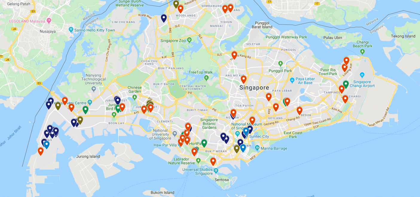 Singapore Factory Locator Interactive Map